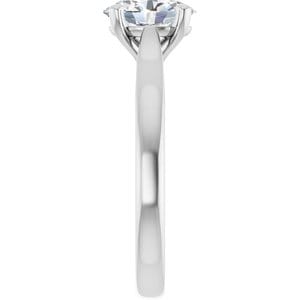 Rings Platinum 8x6 mm Oval Engagement Ring Mounting