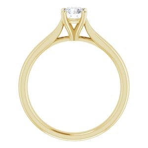 Rings 14K Yellow 4.8 mm Round Engagement Ring Mounting
