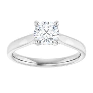 Rings Platinum 5.8 mm Round Engagement Ring Mounting