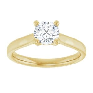 Rings 14K Yellow 5.8 mm Round Engagement Ring Mounting