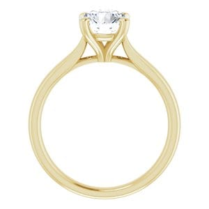 Rings 14K Yellow 7 mm Round Engagement Ring Mounting