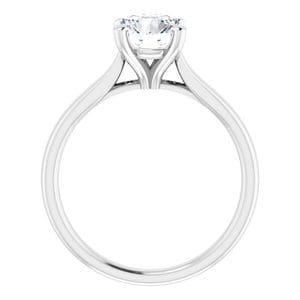 Rings Platinum 7 mm Round Engagement Ring Mounting