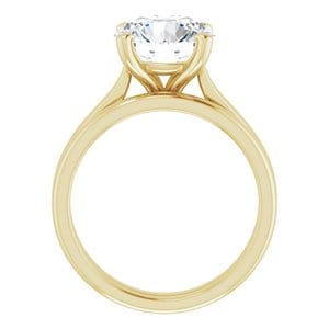 Rings 14K Yellow 9.4 mm Round Engagement Ring Mounting