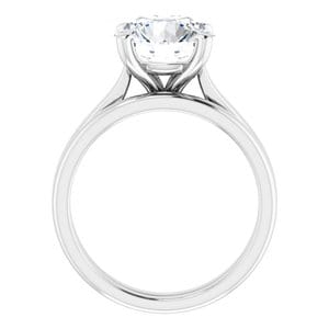 Rings Platinum 9.4 mm Round Engagement Ring Mounting