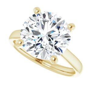 Rings 14K Yellow 11 mm Round Engagement Ring Mounting
