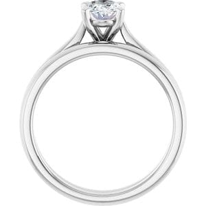 Rings Platinum 7x5 mm Oval Engagement Ring Mounting