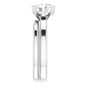 Rings Platinum 9x7 mm Oval Engagement Ring Mounting