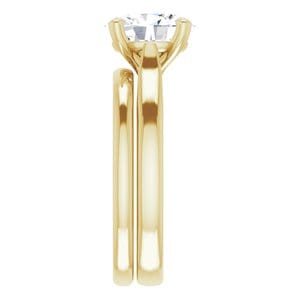 Rings 18K Yellow 9x7 mm Oval Engagement Ring Mounting