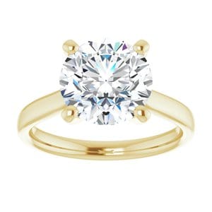 Rings 14K Yellow 9.4 mm Round Engagement Ring Mounting