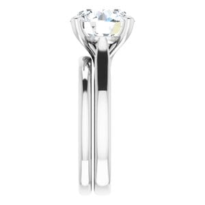 Rings Platinum 10 mm Round Engagement Ring Mounting