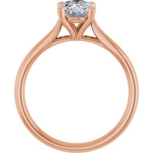 Rings 14K Rose 8x6 mm Oval Engagement Ring Mounting