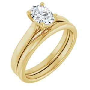 Rings 14K Yellow 7x5 mm Oval Engagement Ring Mounting