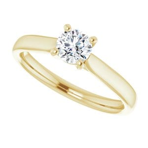 Rings 14K Yellow 4.8 mm Round Engagement Ring Mounting