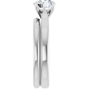 Rings Platinum 6.5 mm Round Engagement Ring Mounting