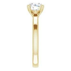 Rings 14K Yellow 7 mm Round Engagement Ring Mounting