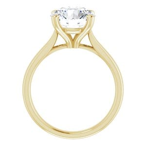 Rings 14K Yellow 9.4 mm Round Engagement Ring Mounting