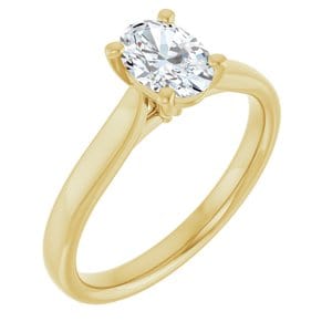 Rings 14K Yellow 7x5 mm Oval Engagement Ring Mounting