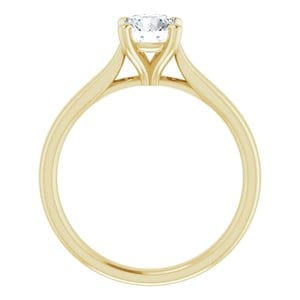 Rings 14K Yellow 6 mm Round Engagement Ring Mounting