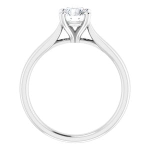 Rings Platinum 6 mm Round Engagement Ring Mounting