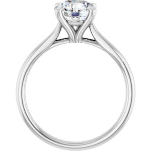 Rings Platinum 7.4 mm Round Engagement Ring Mounting