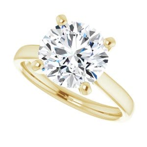 Rings 14K Yellow 9.4 mm Round Engagement Ring Mounting