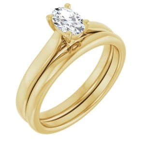Rings 14K Yellow 6x4 mm Oval Engagement Ring Mounting