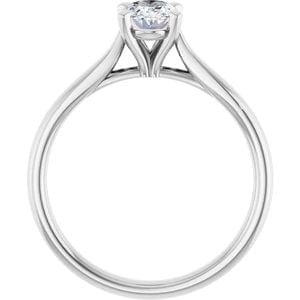 Rings Platinum 7x5 mm Oval Engagement Ring Mounting