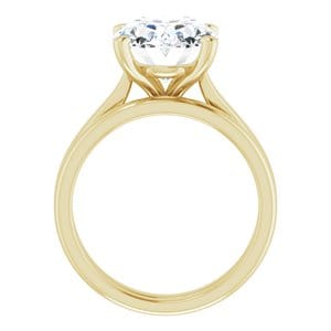 Rings 18K Yellow 12x10 mm Oval Engagement Ring Mounting