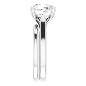 Rings 14K White 9 mm Cushion Engagement Ring Mounting