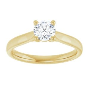 Rings 14K Yellow 5.2 mm Round Engagement Ring Mounting