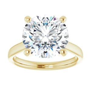 Rings 14K Yellow 11 mm Round Engagement Ring Mounting