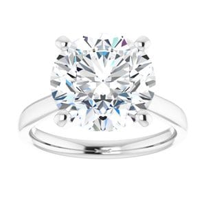 Rings Platinum 11 mm Round Engagement Ring Mounting