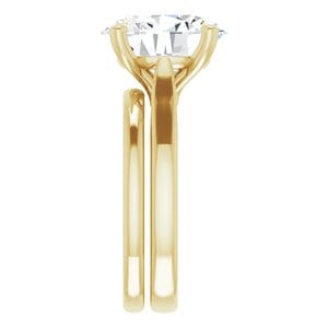 Rings 18K Yellow 12x10 mm Oval Engagement Ring Mounting