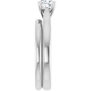 Rings 14K White 5 mm Cushion Engagement Ring Mounting