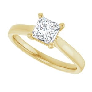 Rings 14K Yellow 5 mm Square Engagement Ring Mounting
