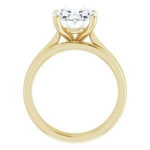 Rings 18K Yellow 11x9 mm Oval Engagement Ring Mounting