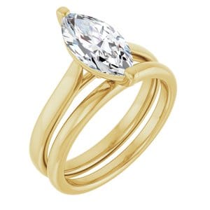Rings 14K Yellow 12x6 mm Marquise Engagement Ring Mounting