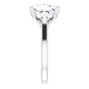 Rings 14K White 9 mm Square Engagement Ring Mounting
