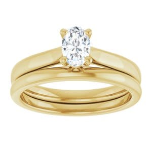 Rings 14K Yellow 6x4 mm Oval Engagement Ring Mounting