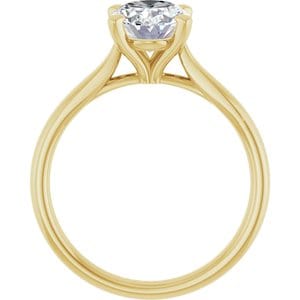 Rings 18K Yellow 9x7 mm Oval Engagement Ring Mounting