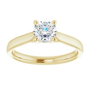 Rings 14K Yellow 5.5 mm Round Engagement Ring Mounting