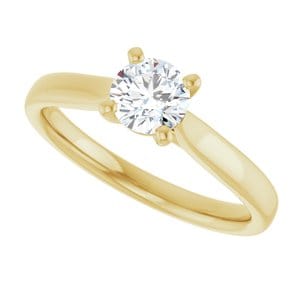 Rings 14K Yellow 5.2 mm Round Engagement Ring Mounting