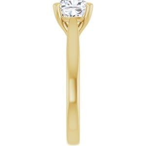Rings 14K Yellow 7 mm Cushion Engagement Ring Mounting
