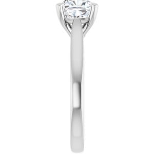 Rings Platinum 7 mm Cushion Engagement Ring Mounting