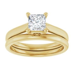 Rings 14K Yellow 5 mm Square Engagement Ring Mounting