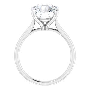 Rings Platinum 10 mm Round Engagement Ring Mounting