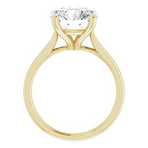 Rings 14K Yellow 10 mm Round Engagement Ring Mounting