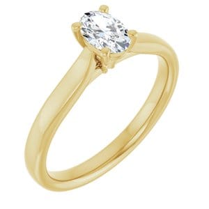 Rings 14K Yellow 6x4 mm Oval Engagement Ring Mounting