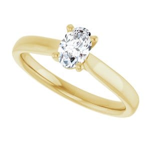 Rings 14K Yellow 6x4 mm Oval Engagement Ring Mounting
