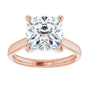 Rings 14K Rose 9 mm Cushion Engagement Ring Mounting